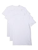 David Archy Men's 3 Pack Cotton Slim Fit Crew Neck Undershirts 2 SIZE UP