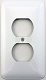 Mulberry Princess Style White One Gang Duplex Outlet Switch Plate