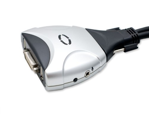 IOCrest 2 Port DVI + USB KVM Switch with Audio and Mic Support (SY-KVM20075)
