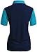 CLOVERY Women's Active Wear Short Sleeve Zipup Polo Shirt