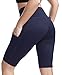 TYUIO Women’s High Rise Power Flex Workout Shorts Workout Fitness Yoga Shorts Navy Lthumb 2