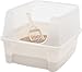 IRIS USA Open Top Cat Litter Box Kit with Shield & Scoop, White CLH-12 primary