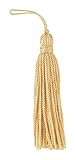 Set of 10 Lt. Gold Chainette Tassel, 3 Inch Long with 1 Inch Loop, Basic Trim Collection Style# RT03 Color:LIGHT GOLD - B7