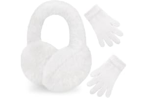 YSense Ear Muffs for Winter Women Foldable Fluffy Cute Earmuffs Cold Weather Ear Warmers Faux Fur Adjustable Headband