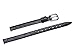 Uyoung 8mm Women's Black Genuine Leather Croco Grain Thin Watch Band