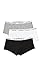 Calvin Klein Underwear Women's Carousel 3 Pack Boyshorts, Black/Grey Heather/White, Medium
