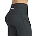 ODODOS Women's High Waisted Yoga Capris with Pockets,Tummy Control Non See Through Workout Sports Running Capri Leggings, Charcoal,Large