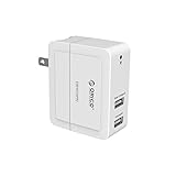 ORICO 2-Port USB Wall Charger (20W) for iPhone, iPad, Samsung Galaxy, HTC, Nexus, and more