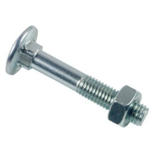 Lennie BTRCC0604502B Box of 200 Round Head Square Neck Bolt – White Zinc Plated – Diameter 6 x 45 cm