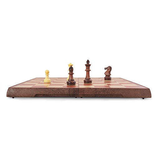 Kidami Folding Magnetic Travel Chess Set, Lightweight, with Portable Cute Storage Bags for Easy Carry, 12.4 x 10.6 x 0.8 Inch