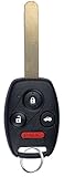 KeylessOption Keyless Entry Remote Control Uncut Car Ignition Chipped Key Fob Replacement for N5F-S0084A