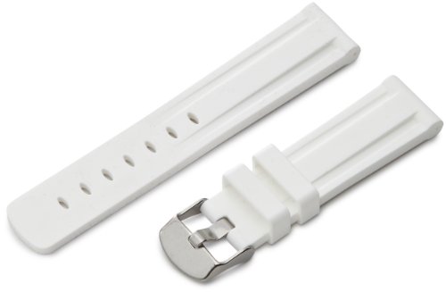 Hadley-Roma Men's MS3373RT 220 22-mm Genuine Silicone Diver Sport Watch Strap