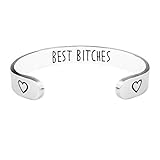 ALoveSoul Friendship Bracelet Stainless Steel Cuff Bracelet Gifts for Women