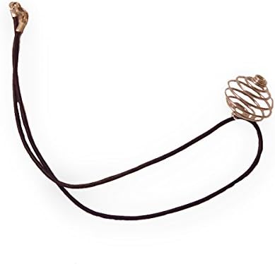 Black Necklace Cord / Thong & Spiral Cage