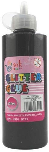2 x Ark's Sparkling Glitter Glue - 120ml (Black)