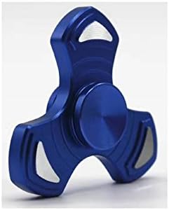 360 Metal Fidget Spinner Gadget for Kids and Adults – Reduce Anxiety Stress, Helps Focus, Reduce ADHD, Anti-Anxiety, Anti-Stress Ceramic Cube Bearing Toy (Blue, Metal)