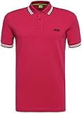 HUGO BOSS Green Men's Paddy Polo Shirts (Large, Dark Pink)