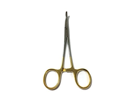 HEMOSTAT Curved Kelly Forceps (5 3/4” / 145 mm). Hemostat Jaws Have Interlocking Teeth and are Designed to clamp Off Blood Vessels During Surgical procedures. - Thumbnail 2
