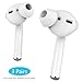 AhaStyle 3 Pairs Earbuds Covers Anti-Slip Ear Tips Silicone Compatible with Apple AirPods 2 & 1 or EarPods-[Added Silicone Storage Hook Pouch] (Medium, White) primary