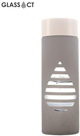 The Glass Act Reusable Glass Water Bottle for Gym, Dance and Yoga/Meditation (Steel Grey)