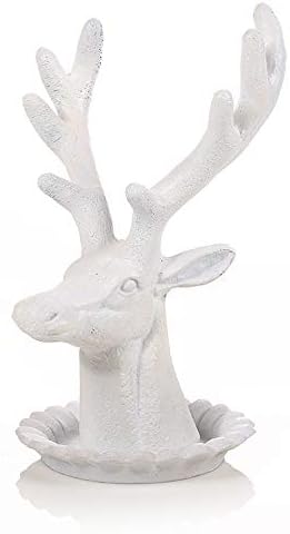 Liergou Hanging Jewellery holder Jewelry Display Hanger Tray Polyresin Hand Form Bracelet Ring Necklace Stand Holder (Color : White, Size : 10.5 * 19.5 * 13.5cm)