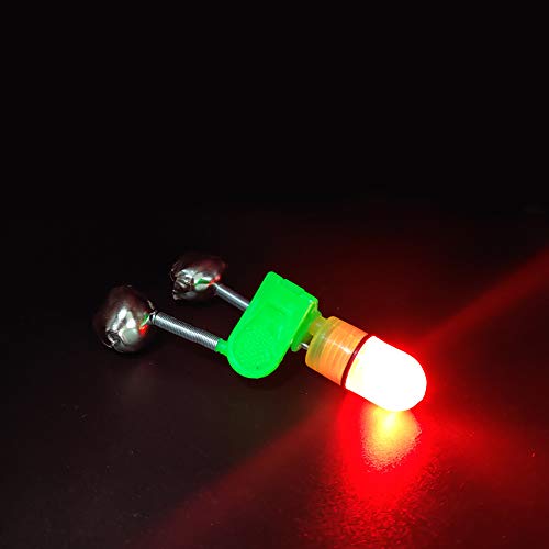 GEUNTECH Bissanzeiger, Glocke, Nachtlicht, LED-Licht, Angelrute mit Doppelalarm, Glocken, lauter Klang, Doppelglocken… – Bild 5