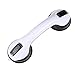 FChome Shower Wall Suction Cup Grab Bars,12 Inches Shower Handle Bar Offers Safe Grip with Strong Hold Suction Cup for Safety Grip Grab in Bathroom，Black