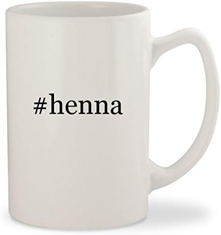 #henna - White Hashtag 14oz Ceramic Statesman Coffee Mug Cup