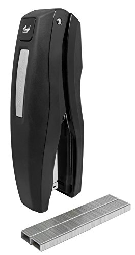 PraxxisPro Basileus Heavy Duty Metal Desktop Stapler, Bronze, Staples 2 to 40 Sheets Flat-Clinch, - Includes 1,280 Staples - Jam Free Stapler Set for Professional and Home Office Use (Black) - Thumbnail 2