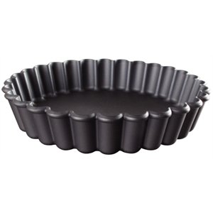 Click Here to See More Images Matfer Bourgeat 345659 Exoglass Fluted Round Tartlet Mold, Black