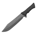Schrade SCHF45 Leroy 16.5in High Carbon S.S. Full Tang Fixed Blade Knife with 10.4in Bowie Blade and TPE Handle for Outdoor Survival Camping and EDC