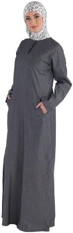 Hajj Amatullah Abaya-Grey/Black-XL
