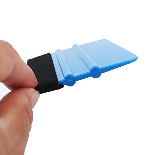 Durable Black Felt Edge Vinyl Squeegee Tool 4-Inch, Car Vinyl Film Wrapping Decal Squeegee Window Tint Work, Professional Scratch Free Squeegee (Pack of 3)