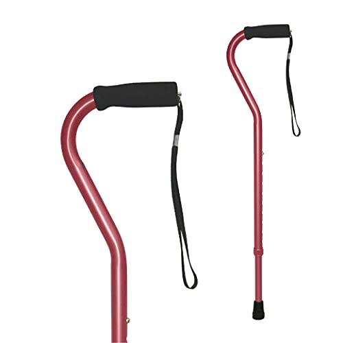 Carex Pink Walking Cane with Soft Cushioned Handle - Adjustable Walking Cane for Women - Offset Pink Cane