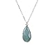 Women's Gold Plated Chain Wrapped Natural Stone Crystal Drop Pendant Necklace