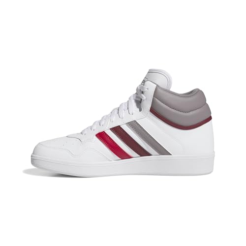 Adidas Unisex-Adult Hoops 4.0 Mid Top, White/Taupe Oxide/Shadow Red, 4