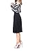 Dani's Choice Beautiful Flowing A-line Flared Swing Midi Skirt (XL, Black)