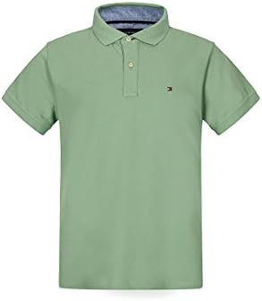 Tommy Hilfiger Mens Custom Fit Polo T-shirt Large Sap Green