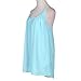 Franterd Dress Womens Spaghetti Strap Back Howllow Out Chiffon Beach Short Dress Blue