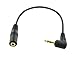 Valley Enterprises 3.5mm Male Right Angle to 3.5mm Female Gold Stereo Audio Cable, Length 6 Inches