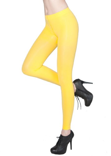 yellow footless tights