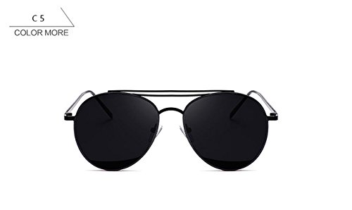 BranXin(TM) Fashion Rose Gold Oval Aviation Sunglasses Women Men Vintage Female Korea Brand Designer Metal Frame Rimless Pilot Clear Shades