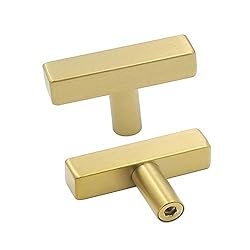 goldenwarm 2Pack Brushed Brass Cabinet Knobs