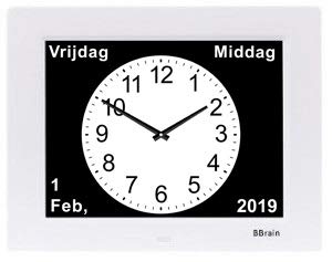 Hulpmiddelwereld Große Digitale-Analoge Demenz Uhr - Besondere Funktion für Sehbehinderte | Erinnerungs- & Weckfunktion | Sen
