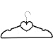 Home-it 30 Pack Clothes Hangers BLACK Velvet Hangers LOVE SHAPED Clothes Hanger Ultra Thin No Slip