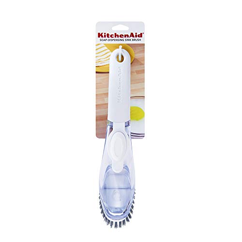 KitchenAid Soap Dispensing Sink Brush, White , 3" x 9" x 4" Pricepulse
