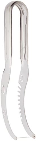 Stainless Steel Watermelon Slicer Tongs, Corer, Cutter, Knife And Server Easily Cuts Melon, Cantaloupe, Honeydew-Perfect Slicer Cores And Peels Fruit