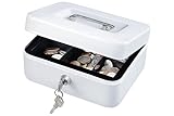 KYODOLED Medium Cash Box with Money Tray,Small Safe