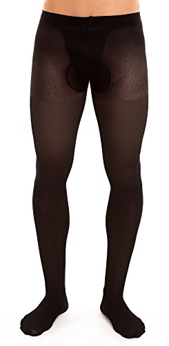 GLAMORY Mens Support Tights 40 DEN Black