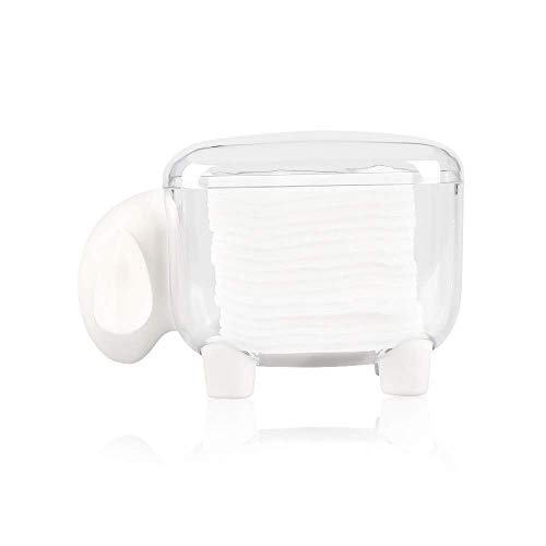 Cotton Swab Holder Sheep Shaped Toothpick Cotton Ball Dispenser Organizer Container with Cover,White - Thumbnail 4
